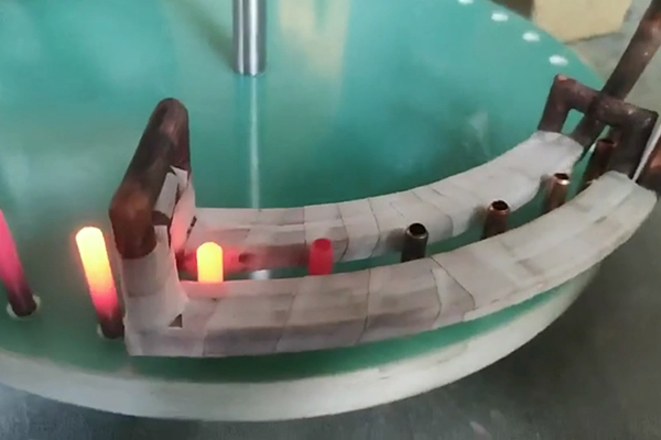 旋轉(zhuǎn)式簡(jiǎn)易工裝在線退火設(shè)備，高頻退火機(jī)棒料線材退火熱處理