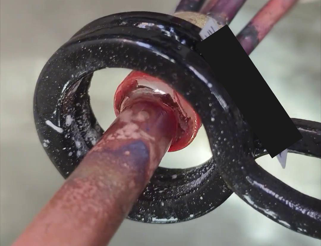 手持式高頻焊接機(jī)，制冷行業(yè)空調(diào)冰箱銅管分液器平焊演示