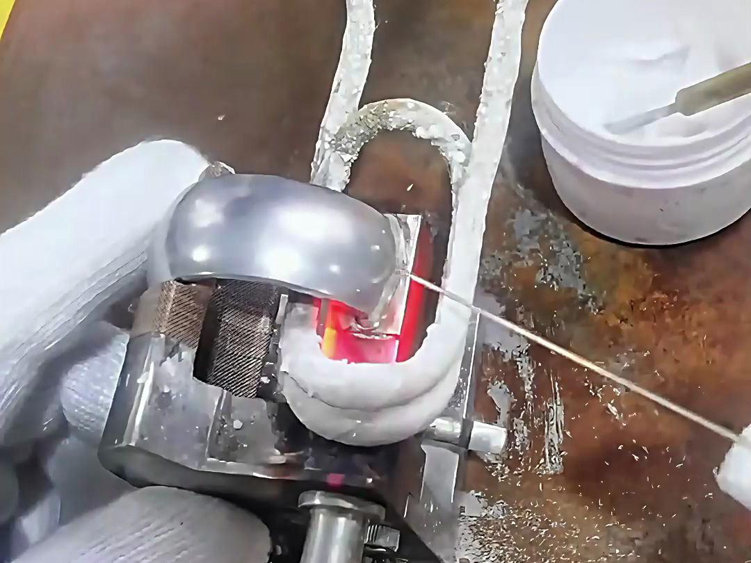 壓力表接頭高頻焊接工藝，人工和半自動化焊接都可以