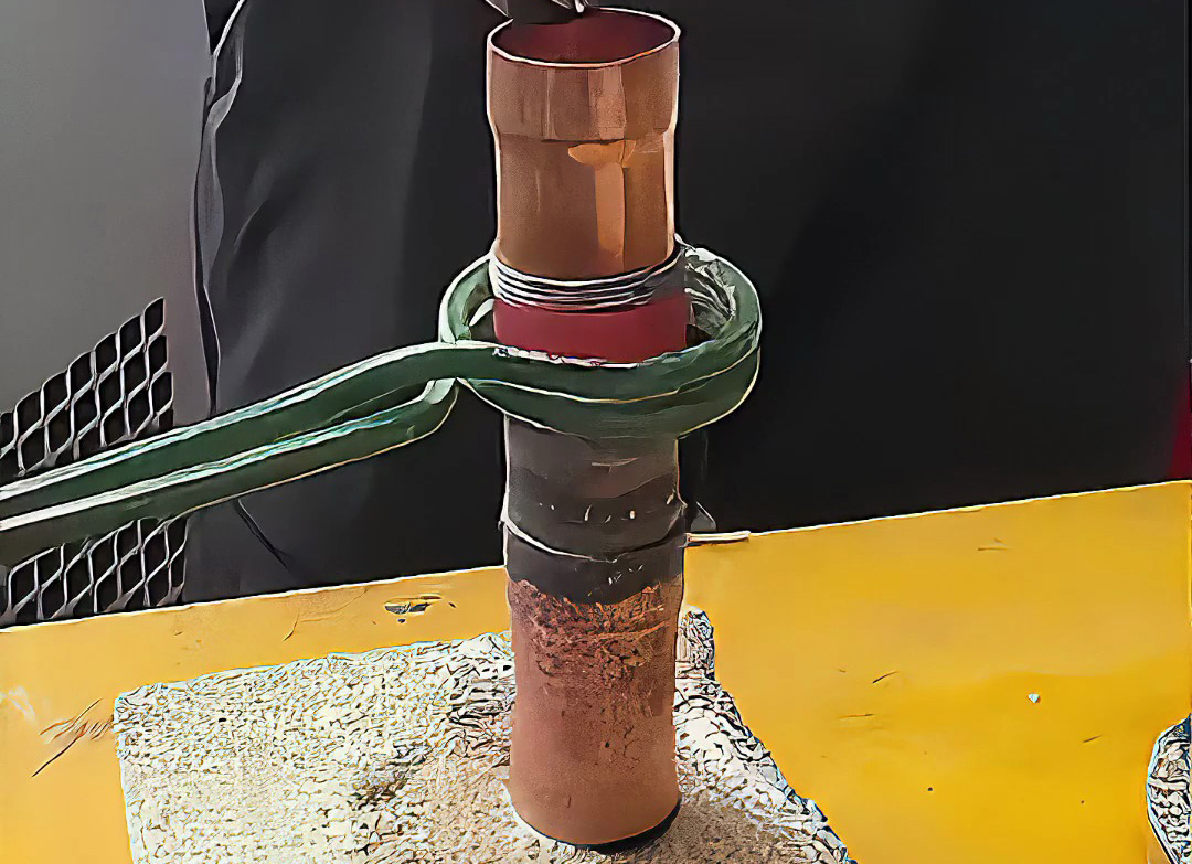 直徑22mm銅管焊接演示！海瑞拓手持式高頻焊機，制冷/衛(wèi)浴行業(yè)焊接利器