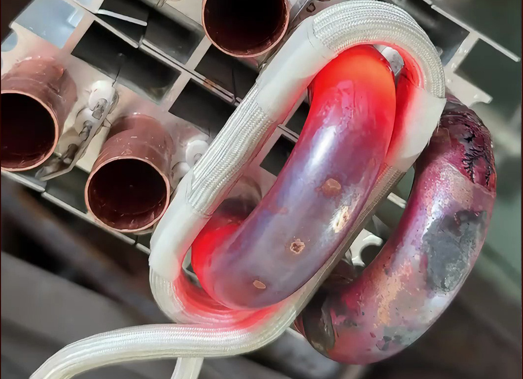 無火焊接真能行？海瑞拓高頻焊機，散熱器銅管彎頭10